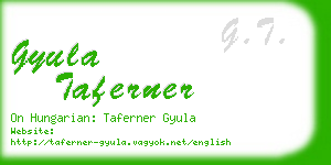 gyula taferner business card